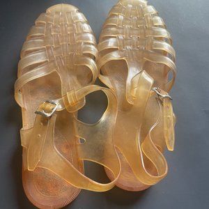 Men's Vintage Orange Jelly Fisherman Sandals